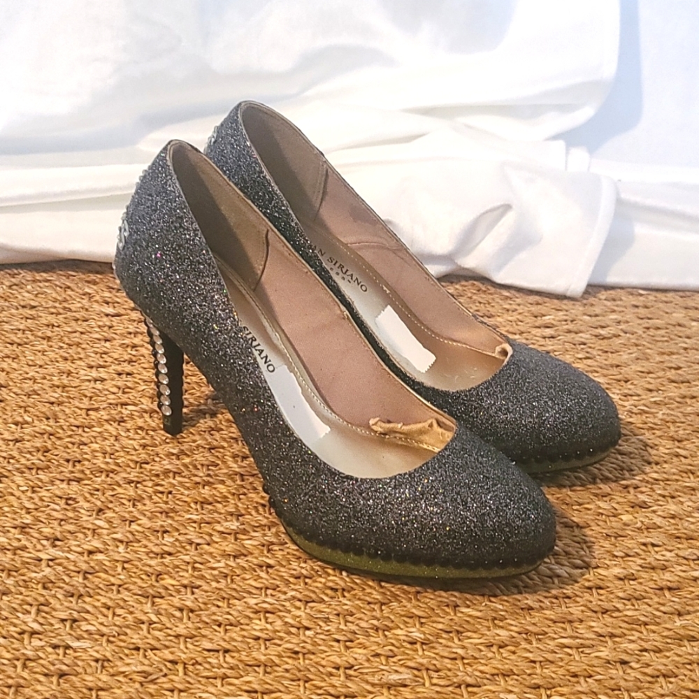 Custom made "it works" glitter heels